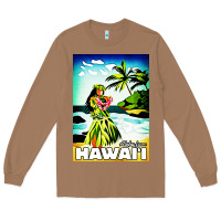 Toasted Coconut hawaii hula girl Long Sleeve Tee - artisFamous