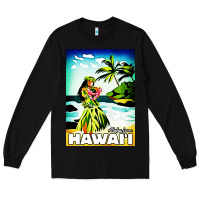 Hawaii Hula Girl Long Sleeve Tee | Teevron