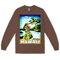 Chestnut hawaii hula girl Long Sleeve Tee - artisFamous