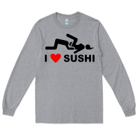 Heather Grey i love sushi funny Long Sleeve Tee - artisFamous