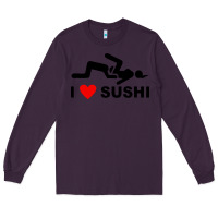Plum i love sushi funny Long Sleeve Tee - artisFamous