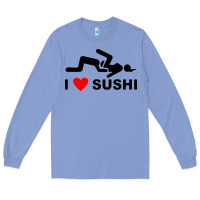 Colony Blue i love sushi funny Long Sleeve Tee - artisFamous
