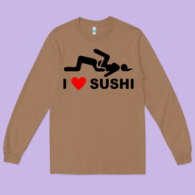 I Love Sushi Funny Long Sleeve Tee Designed By Artisfamous