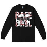Black baseball mama Long Sleeve Tee - CowhideDigitalArt