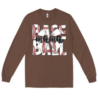 Chestnut baseball mama Long Sleeve Tee - CowhideDigitalArt