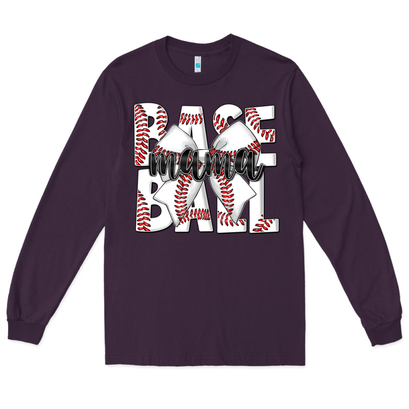 Baseball Mama Long Sleeve Tee by CowhideDigitalArt | Teevron