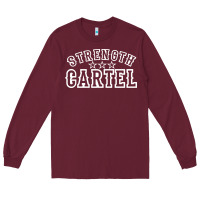 Burgundy strength cartel Long Sleeve Tee - artisFamous