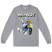 Heather Grey paperboy Long Sleeve Tee - artisFamous