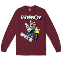Burgundy paperboy Long Sleeve Tee - artisFamous