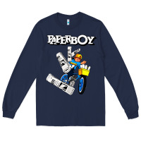 Navy paperboy Long Sleeve Tee - artisFamous