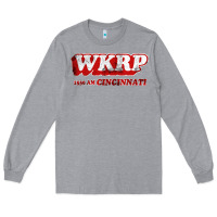 Heather Grey wkrp in cincinnati Long Sleeve Tee - artisFamous
