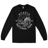 Black a.ca.di.a national park 1916 mai.ne bar harbor t sh Long Sleeve Tee - artisFamous