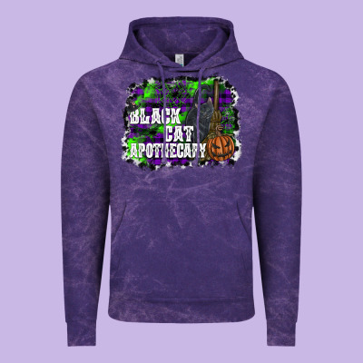Black Cat Apothecary Vintage Hoodie Designed By Sublimationcraftshop