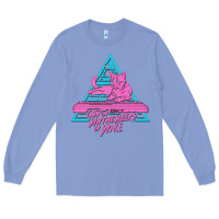 Colony Blue Cats on Synthesizers in Space Long Sleeve Tee - artisFamous