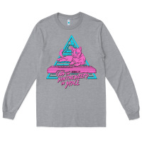 Heather Grey Cats on Synthesizers in Space Long Sleeve Tee - artisFamous