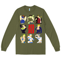 Army Green jojo adventure Long Sleeve Tee - artisFamous