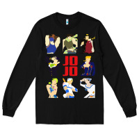 Black jojo adventure Long Sleeve Tee - artisFamous