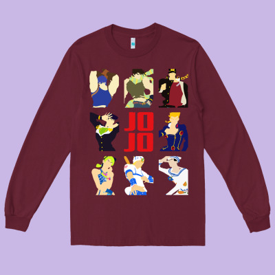 Jojo Adventure Long Sleeve Tee Designed By Artisfamous