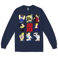 Navy jojo adventure Long Sleeve Tee - artisFamous