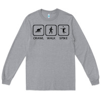 Heather Grey crawl walk spike volleyball Long Sleeve Tee - artisFamous