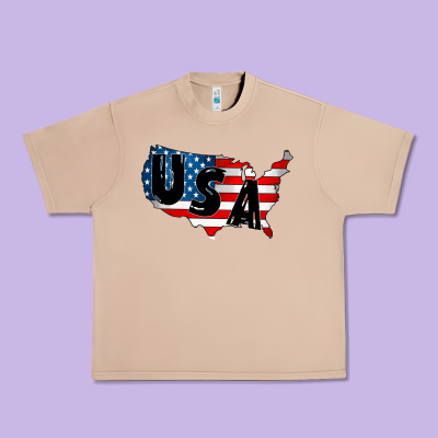Usa Urban Heavy Tee Designed By Cowhidedigitalart