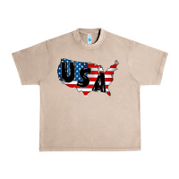 French Oak Usa Urban Heavy Tee - CowhideDigitalArt