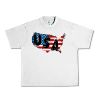 Lunar Rock Usa Urban Heavy Tee - CowhideDigitalArt