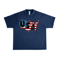 Navy Usa Urban Heavy Tee - CowhideDigitalArt