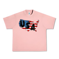 Salmon Usa Urban Heavy Tee - CowhideDigitalArt