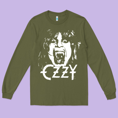 Crazy Train Vintage Rock Long Sleeve Tee Designed By Artisfamous