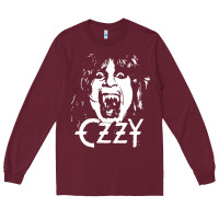 Burgundy crazy train vintage rock Long Sleeve Tee - artisFamous