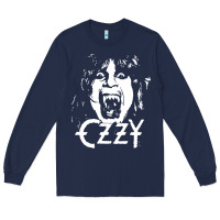 Navy crazy train vintage rock Long Sleeve Tee - artisFamous