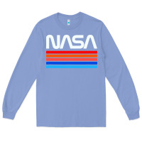 Colony Blue vintage retro nasa Long Sleeve Tee - artisFamous