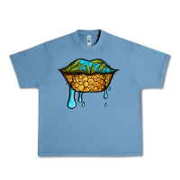 Pebble Blue summer vibes pineapple lips Urban Heavy Tee - Jasminsmagicworld