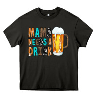 Asphalt Mama Needs a Drink Heavy Core Tee - CowCowDesign