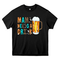 Black Mama Needs a Drink Heavy Core Tee - CowCowDesign