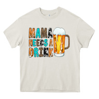 Cream Mama Needs a Drink Heavy Core Tee - CowCowDesign
