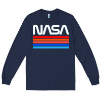 Navy vintage retro nasa Long Sleeve Tee - artisFamous