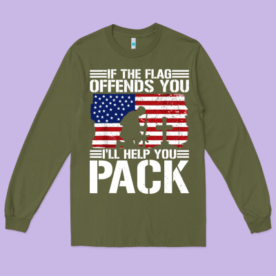 If The Flag Offends You Long Sleeve Tee Designed By Artisfamous
