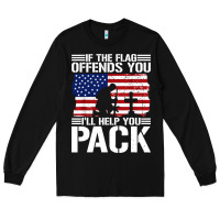 Black if the flag offends you Long Sleeve Tee - artisFamous