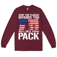 Burgundy if the flag offends you Long Sleeve Tee - artisFamous
