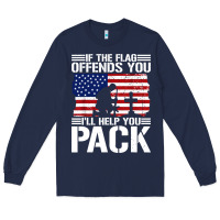 Navy if the flag offends you Long Sleeve Tee - artisFamous