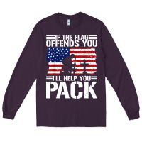 Plum if the flag offends you Long Sleeve Tee - artisFamous
