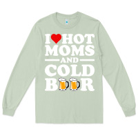 Matcha i love heart hot moms cold beer funny adult drinking joke Long Sleeve Tee - artisFamous