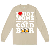 Mushroom i love heart hot moms cold beer funny adult drinking joke Long Sleeve Tee - artisFamous