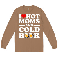Toasted Coconut i love heart hot moms cold beer funny adult drinking joke Long Sleeve Tee - artisFamous