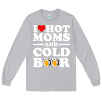 Moon Dust i love heart hot moms cold beer funny adult drinking joke Long Sleeve Tee - artisFamous