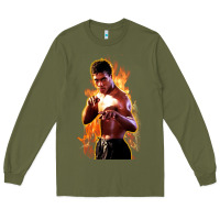 Army Green bruce leroy Long Sleeve Tee - artisFamous