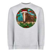 Brown Horse Christmas Heavyweight Sweatshirt | Teevron