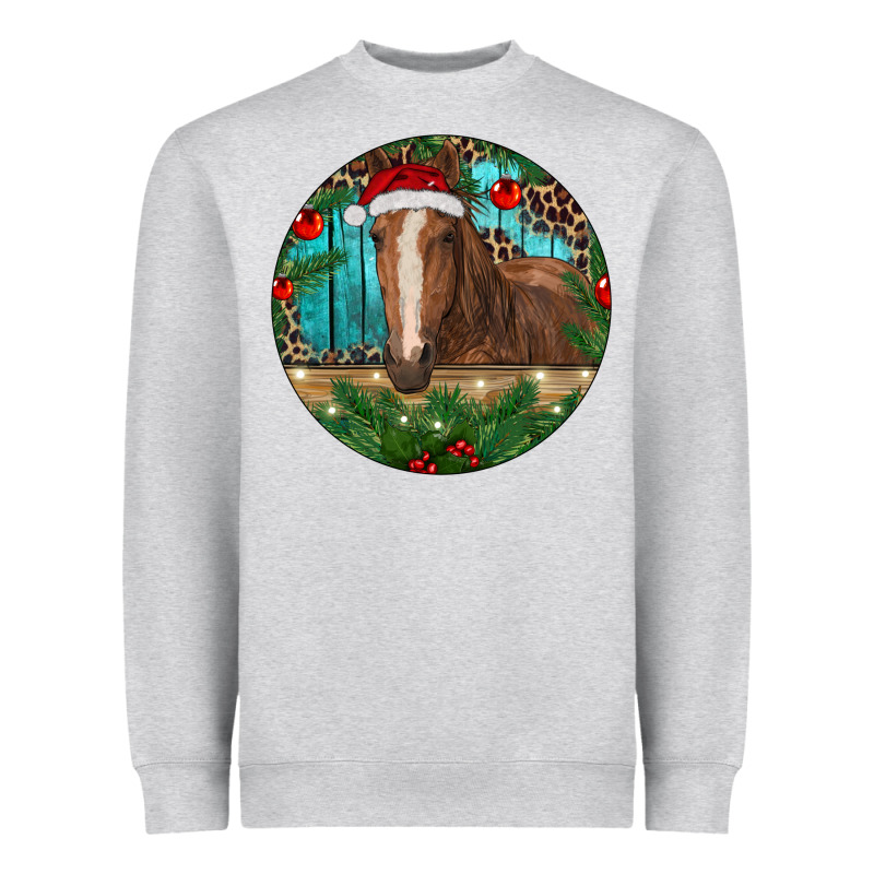 Brown Horse Christmas Heavyweight Sweatshirt by RanaPortraitStore | Teevron